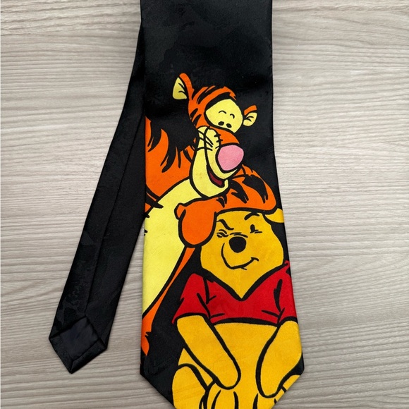 Disney Other - Disney Tie with Winnie the Pooh and Tigger - Black, Yellow, Orange